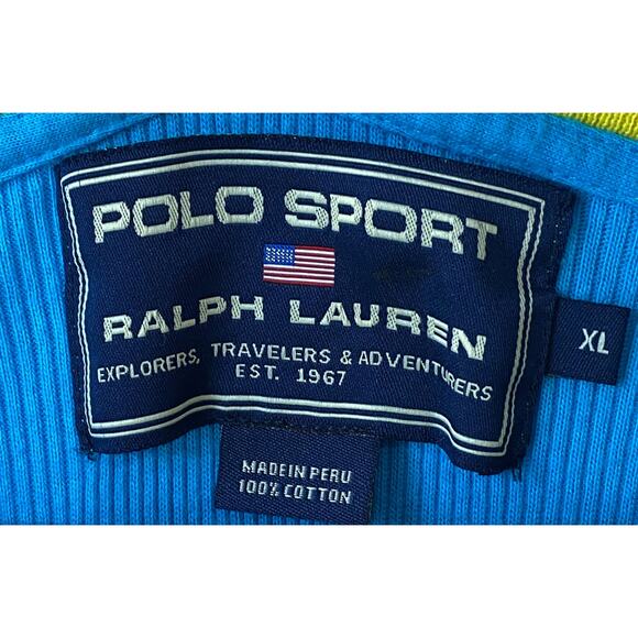 Ralph Lauren Polo Sport Shirt Ribbed Embroidered Logo Short Sleeve Size XL - Picture 4 of 4